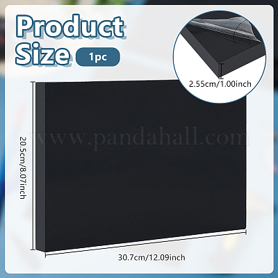 プラスチックシート  長方形  ブラック  30.7x20.5x2.55cm&nbsp;FIND-WH0199-401D-01-1