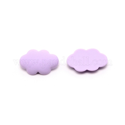 オペーク樹脂カボション  雲  スミレ  25.5x17x4.5mm&nbsp;RESI-CJC0011-05B-1