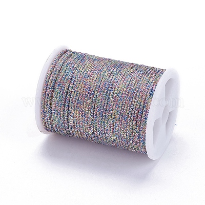 ポリエステルメタリック糸  カラフル  1mm  約7ヤード/ロール&nbsp;OCOR-G006-02-1.0mm-21-1