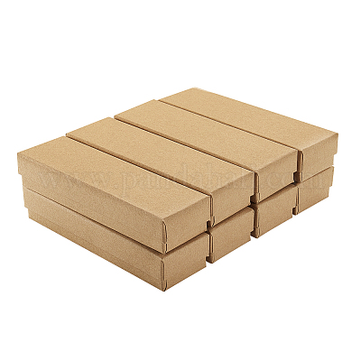 紙ダンボールブレスレットボックス  長方形  バリーウッド  13.32x4.03x2.46cm&nbsp;CBOX-WH0004-09-1