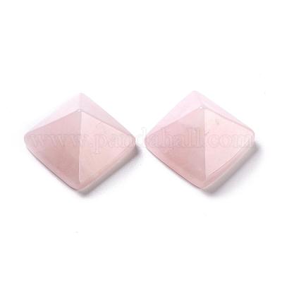 天然石ローズクォーツカボション  ピラミッド  20x20x12~13mm  対角長さ：26mm&nbsp;G-G759-Y06-1