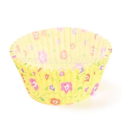 カップケーキラッパー  DIYベーキングツール  花柄  67.5x29.5mm  約95~100個/箱&nbsp;AJEW-P082-A01-02-1
