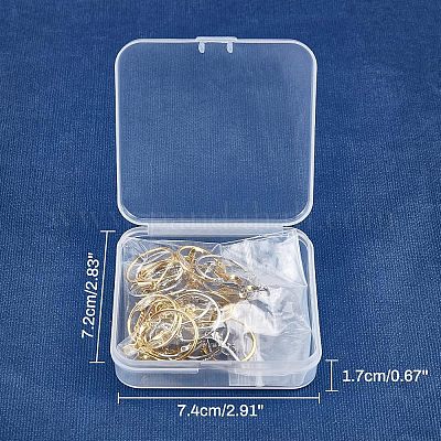 真鍮製フープピアス  プラチナ·ゴールデン  20x1.2mm  2色  20個/カラー  40個/箱&nbsp;KK-FH0001-34-1