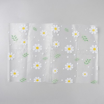 EVA引き出しキャビネット棚ライナー  花模様の長方形  ホワイト  470x300x0.5mm&nbsp;AJEW-WH20816-054-1