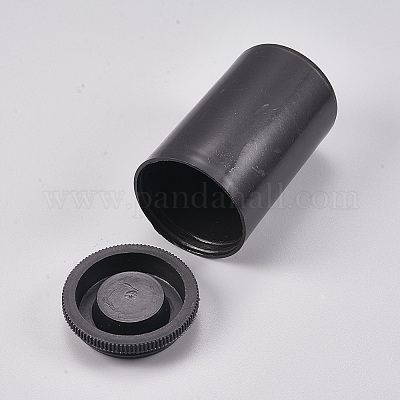 プラスチックビーズ収納ケース  コラム  ブラック  3.35x5.4cm  容量：45ml（1.52液量オンス）&nbsp;LS-CON-WH0024-02A-1