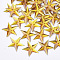 Plastic Cabochons, Star, Gold, 13x14x1.5mm, about 2000pcs/bag
