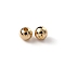 Brass Beads, Long-Lasting Plated, Round, Real 18K Gold Plated, 5x4.5mm, Hole: 1.5mm, 50pcs/bag