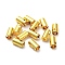 Rack Plating Brass Cord Ends, Column, Real 18K Gold Plated, 6.8x3.7mm, Hole: 1.6mm.