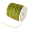 Braided Nylon Thread, Chinese Knotting Cord for Beading Jewelry Making Macrame Craft, Olive, 0.8mm, about 100yards/roll