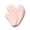 Spring Theme Opaque Resin Cabochons, Pink, Leaf, 21.5x19x5mm