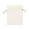 Rectangle Canvas Packing Pouches, Blank Drawstring Bags, Floral White, 9.5~10x7.5~8cm