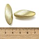 UVメッキ CCB プラスチックビーズ  テクスチャー  オーバル  シャンパンゴールド  29.5x11x10.5mm  穴：1.8mm&nbsp;CCB-D008-02G-3