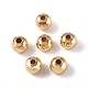 真鍮ビーズ  ラウンド  ラックめっき  長持ちメッキ  鉛フリー＆カドミウムフリー  18KGP本金メッキ  4x3mm  穴：1.8mm&nbsp;KK-E070-01H-18G-RS-1