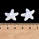 プラスチックビーズを電気メッキ  ヒトデ  ホワイト  19~19.5x19.5x8.8mm  穴：1.8mm&nbsp;KY-Z002-03-3