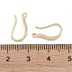 真鍮のピアスフック  釣り針  ゴールドカラー  15x8.5x1.5mm  穴：1mm&nbsp;KK-U008-05G-3