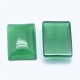 天然の緑の瑪瑙のカボション  染め＆加熱  長方形  18x13x5mm&nbsp;G-E491-D-01-2