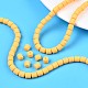 樹脂粘土ビーズ連売り  コラム  オレンジ  5~7x6mm  穴：1.5~2mm  約61~69個/連  15.74インチ&nbsp;CLAY-T001-C56-7