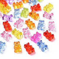 透明なアクリルビーズ  クマ  ミックスカラー  12x8x6mm  穴：1.8~2mm  約1340~1400個/500g&nbsp;MACR-S373-53B