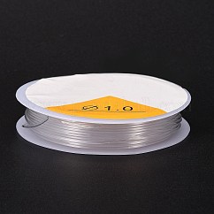 ラウンドクリスタル弾性ストレッチスレッド  ブレスレット用ジェムストーンジュエリービーズクラフト作り  透明  1mm  約4.3ヤード（4m）/ロール