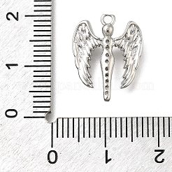 真鍮製マイクロパヴェキュービックジルコニアペンダント  アングルチャーム  プラチナ  17x13.5x3.5mm  穴：1.5mm&nbsp;LS-KK-U061-16P