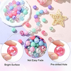 DIY フーセンガム風ブレスレットペンダント装飾作成キット  アクリルビーズや鉄ビーズなど  合金クラスプ  エンドチェーン  ワイヤー  ミックスカラー  17~20x19~20mm  穴：2mm&nbsp;MACR-CJC0010-01B