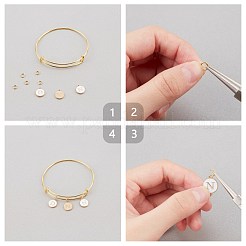 頭文字a〜zアルファベットエナメルチャーム  フラットラウンドディスク両面チャーム  金メッキエナメルスパンコール合金チャーム  ホワイト  14x12x2mm  穴：1.5mm  26個/セット&nbsp;ENAM-Q437-07