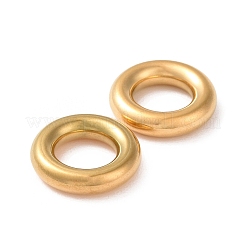 304ステンレススチールリンクリング  丸いリング  ゴールドカラー  13x3mm  内径：7mm&nbsp;STAS-D246-01A-01G