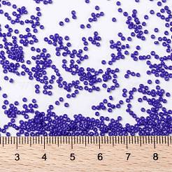 MIYUKIラウンドロカイユビーズ  日本製シードビーズ  15/0  (rr417) 不透明ブルー  15/0  1.5mm  穴：0.7mm  約250000個/ポンド&nbsp;SEED-G009-RR0417