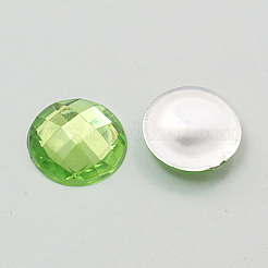 模造台湾アクリルラインストーンカボション  多面カット  半円  ミックスカラー  8x3mm  2000個/袋&nbsp;GACR-D002-8mm-M
