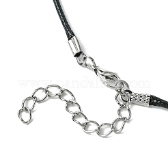 編み込みガラスシードビーズスパイダーペンダントネックレス  女性用ワックスコットンコードネックレス  ミックスカラー  19.69インチ（50cm）&nbsp;NJEW-MZ00036