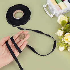 ポリエステルリボン1ロール  刺繍入りの織りリボン  衣類用アクセサリー  ブラック  3/8インチ（11mm）  約10.00ヤード（9.14m）/ロール&nbsp;OCOR-MA0001-97B
