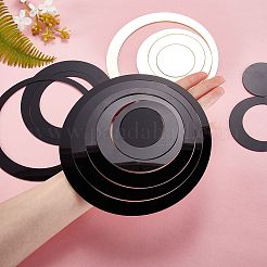 2セット2色アクリル粘着家具フィルム  鏡壁ステッカーの装飾用  フラットラウンド  ミックスカラー  4.3~15cm  24個/セット  1セット/色&nbsp;AJEW-SZ0001-62
