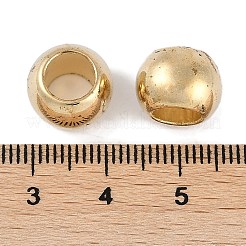 Ccbプラスチックラウンドビーズ  ゴールド  11.5x8.5mm  穴：6.5mm&nbsp;ALUM-U001-07A-08