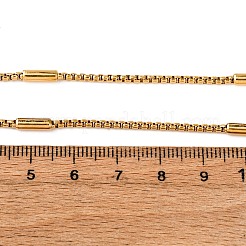 2mm 304ステンレススチール製コラムベネチアンチェーンネックレス  カニカン付き  イオンプレーティング（ip）  ゴールドカラー  23.62インチ（60cm）&nbsp;NJEW-K291-02G