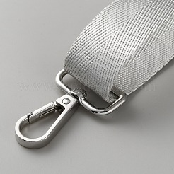 ナイロンウェビングバッグストラップ  合金回転式ナスカン付き  プラチナ  ライトグレー  775~1400x25x1mm&nbsp;FIND-WH20006-52B