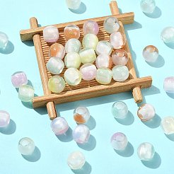 パール樹脂ヨーロピアンビーズ  丸い大きな穴ビーズ  ミックスカラー  12mm  穴：5mm&nbsp;RESI-CJC0022-09