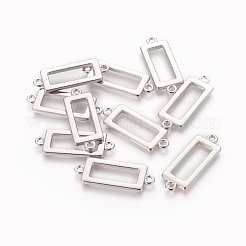 合金リンクコネクター  カドミウムフリー＆鉛フリー  長方形  プラチナ  30x11.5x2mm  穴：2mm&nbsp;PALLOY-A19011-P-LF