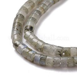 天然石ラブラドライトビーズ連売り  フラットラウンド  4x2mm  穴：1mm  約169個/連  14.96''（38センチメートル）&nbsp;G-P468-16