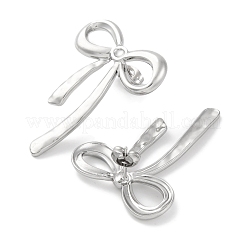 304ステンレススチールの蝶結びスタッドピアス  ステンレス鋼色  39x28mm&nbsp;EJEW-D281-03S