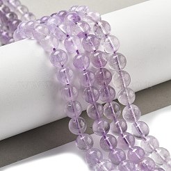 天然ラベンダーアメジストラウンドビーズ連売り  染め  8mm  穴：1mm  約50個/連  15.5インチ&nbsp;G-L411-12-8mm