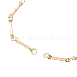 2個 2色 304ステンレススチール フラットリンクバーチェーンブレスレットスライダー作成  ゴールデン·ステンレス鋼色  10-1/8インチ（25.6cm）  1pc /カラー&nbsp;AJEW-JB01347