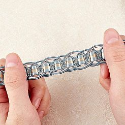 ポリエステルリボン  カーテン飾り  マスクと衣装のアクセサリー  ダークシアン  5/8インチ（17mm）  約12.58~13.12ヤード（11.5~12m）/カード&nbsp;OCOR-WH0033-07A