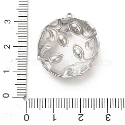 304ステンレススチールラインストーンペンダント  葉  26.5x23x6.5mm  穴：1.5mm&nbsp;STAS-P399-02A
