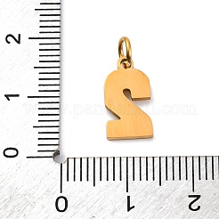 304ステンレススチールチャーム  丸カン付き  数2  18KGP本金メッキ  13x7x1mm  穴：3mm&nbsp;STAS-A106-01G-02