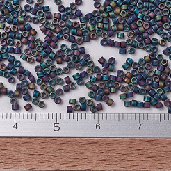 MIYUKIデリカビーズ  シリンダー  日本製シードビーズ  11/0  （db0871)マットブラックab  1.3x1.6mm  穴：0.8mm  約2000PCS /ボトル  10 G /ボトル&nbsp;SEED-JP0008-DB0871