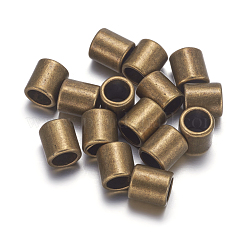 チベット風合金ビーズ  カドミウムフリー＆ニッケルフリー＆鉛フリー  コラム  アンティークブロンズカラー  9x8mm  穴：6mm&nbsp;X-TIBEP-A101917-AB-FF