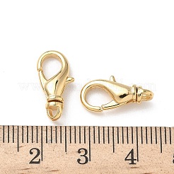 真鍮カニカン  鉛フリー＆カドミウムフリー  24KGP本金メッキ  16.5x8x4.5mm  穴：1.8mm&nbsp;KK-F845-13G-01