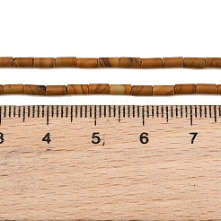 天然木レースストーン木製ジャスパービーズ連売り  コラム  4x2mm  穴：0.8mm  約102個/連  15.75''（40センチメートル）&nbsp;GG-CBAED3F-A07