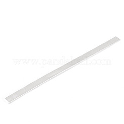 スターリングシルバーのフラットワイヤー 925 本  スエード生地スクエアシルバー磨き布付き  銀  5x1mm  100mm/本&nbsp;STER-TA0001-45