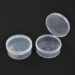 Ppプラスチック収納ボックス  シャムカバー付きラウンド  店の化粧用  6.7x6.5x6x2.6cm&nbsp;LS-CON-M001-01-1